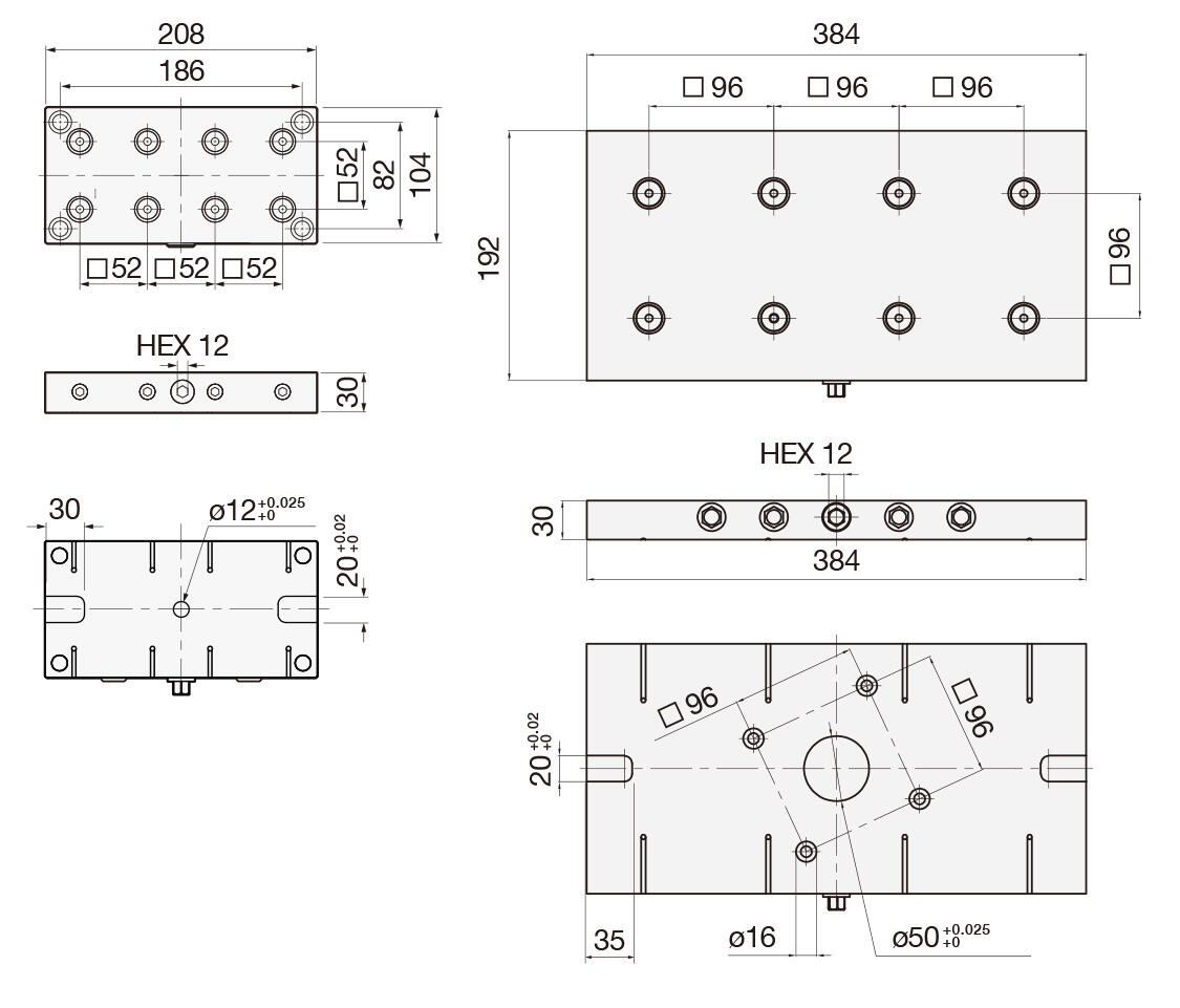 ZERO POINT RECTANGULAR MULTI PLATE/ GRID PLATE